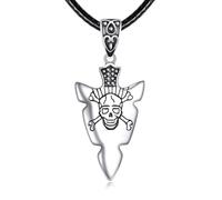 Arrowhead Necklace Silver Wolf/Lion/Viking Arrow Pendant Necklace Jewellery Gifts for Men