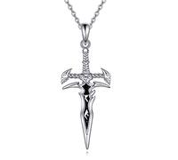 Arrowhead Necklace Silver Wolf/Lion/Viking Arrow Pendant Necklace Jewellery Gifts for Men