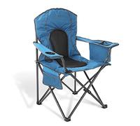 ARROWHEAD OUTDOOR Sedia pieghevole portatile da campeggio con refrigeratore per 4 lattine, portabicchieri, borsa per il trasporto resistente, braccioli imbottiti, supporta fino a 150 kg, supporto con
