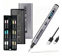 ARROWMAX Mini utensili multifunzione con OLED, 30000 giri/min, penna per incisione con 30 punte per metallo, legno, vetro, plastica, set per incisione, regalo fai da te per adolescenti, adulti e