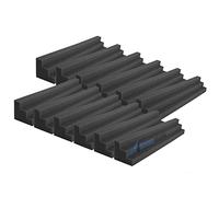 Arrowzoom 12 Bass Trap Pilastro della Colonna d'angolo Piastrelle in Schiuma Acustica 12x12x48cm Isolante Murale Schiuma Contorta Assorbitore Banda Larga di Registrazione Nero 1162
