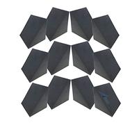 Arrowzoom 12 Bass Trap Triangolo d'angolo Piastrelle in Schiuma Acustica 30x30x25cm Isolante Murale Schiuma Contorta Assorbitore Banda Larga di Registrazione Nero 1161