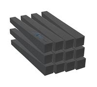 Arrowzoom 12 Lungo Bass Trap Blocco Piastrelle in Schiuma Acustica 7.5x7.5x60cm Isolante Murale Schiuma Contorta Assorbitore Banda Larga di Registrazione Nero 1160