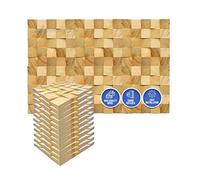 Arrowzoom 12 Pannelli Decorativi Parete Legno Finlandia Premium, Stile Geometrico, DIY Diffusore Acustico, Studio Domestico, Insonorizzazione, Riduzione Rumore, Decorazione 12x12in AZ1234