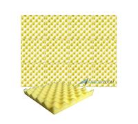 Arrowzoom 12 Schiuma Acustica convoluta Trattamento fonoassorbente Pannelli murali ignifughi 25x25x3cm studi di Registrazione Imbottitura Cancellazione del Rumore Schiuma smorzante 1052 Giallo