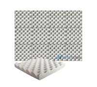 Arrowzoom 12 Schiuma Acustica convoluted Egg Crate Trattamento fonoassorbente ignifughi 25x25x3cm Pareti di studi di Registrazione Imbottitura Cancellazione del Rumore Schiuma smorzante 1052 Grigio