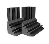 Arrowzoom 4 Bass Trap Piastrelle in Schiuma Acustica 12x12x24cm Isolante Decorazione Murale Contorta Assorbitore a Banda Larga Assorbitore a Banda Larga Studio di Registrazione Morbida Nero 1133