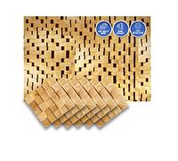 Arrowzoom 6 Artistico 3D Mosaico Premium Finlandia, Pannello Arte Parete Legno, DIY Diffusore Acustico, Home Studio Insonorizzazione, Riduzione Rumore, Decorazione Legno 30x30,5 cm AZ1254