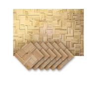Arrowzoom 6 Estetico Stile Tetris Premium Finlandia, Pannello Arte Parete Legno, DIY Diffusore Acustico, Home Studio Insonorizzazione, Riduzione Rumore, Decorazione 30,5x30,5 cm AZ1252