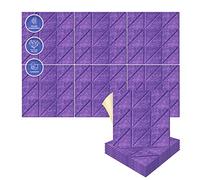 Arrowzoom 6 Pannelli adesivi in feltro 3D in poliestere per arte quadrata fai-da-te, decorazione murale con pannelli tessili piastrella insonorizzante parallelo decorativo Borgogna 30x30cm SD1391