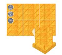 Arrowzoom 6 Pannelli adesivi in feltro 3D in poliestere per arte quadrata fai-da-te, decorazione murale con pannelli tessili piastrella insonorizzante parallelo decorativo Giallo 30x30cm SD1391
