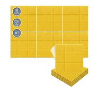 Arrowzoom 6 Pannelli adesivi in feltro 3D in poliestere per arte quadrata fai-da-te, decorazione murale con pannelli tessili piastrella insonorizzante griglia decorativo Giallo 30x30cm SD1389