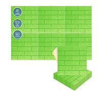 Arrowzoom 6 Pannelli adesivi in feltro 3D in poliestere per arte quadrata fai-da-te, decorazione murale con pannelli tessili piastrella insonorizzante mattoni decorativo Verde 30x30cm SD1392