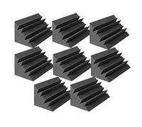 Arrowzoom 8 Bass Trap Piastrelle in Schiuma Acustica 12x12x24cm Isolante Decorazione Murale Schiuma Contorta Assorbitore a Banda Larga a Banda Larga Studio di Registrazione Schiuma Morbida Nero 1133