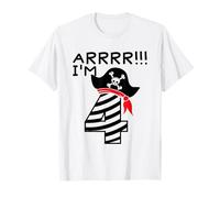 ARRR I'm 4 Cool Pirate, Festa per Il 4° Compleanno per Ragazzi e Ragazze Maglietta