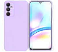 ARRYNN Custodia per Samsung Galaxy A05s 4G (6,7") Cover + Pellicola Protettiva Vetro Temperato,Liquid Silicone TPU Case Cover per Samsung Galaxy A05s 4G - Viola