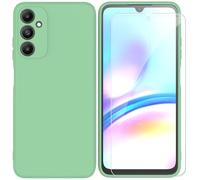 ARRYNN Custodia per Samsung Galaxy A05s 4G (6,7") Cover + Pellicola Protettiva Vetro Temperato,Liquid Silicone TPU Case Cover per Samsung Galaxy A05s 4G - Verde