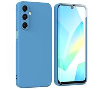 ARRYNN Custodia per Samsung Galaxy A16 5G / 4G (6.7") Cover + Pellicola Protettiva Vetro Temperato,Liquid Silicone TPU Case Cover per Samsung Galaxy A16 5G / 4G - Blu