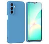 ARRYNN Custodia per Samsung Galaxy A26 5G (6.7") Cover + Pellicola Protettiva Vetro Temperato,Liquid Silicone TPU Case Cover per Samsung Galaxy A26 5G - Blu