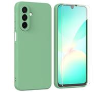ARRYNN Custodia per Samsung Galaxy A26 5G (6.7") Cover + Pellicola Protettiva Vetro Temperato,Liquid Silicone TPU Case Cover per Samsung Galaxy A26 5G - Verde