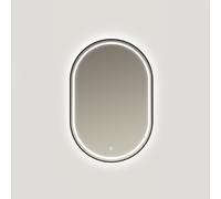 Ars Longa Eclisse specchio 60x90 cm ovale con illuminazione nero LED-ECLISSE6090-C