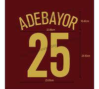 Arsenal 05/06 Home UCL Name Set ADEBAYOR #25 | Champions League Heat Transfer