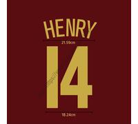 Arsenal 05/06 Home UCL Name Set HENRY #14 | Champions League Heat Transfer