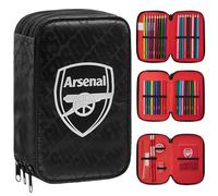 Arsenal F.C. Astuccio riempito, set da colorare e cancelleria, materiale scolastico, nero/rosso, Taglia unica, Astucci per matite