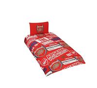 Arsenal F.C. Set copripiumino singolo ufficiale unisex Arsenal, multicolore, per letto singolo
