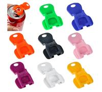 Arsey Apriscatole per bevande, facile apertura ad anello in plastica, protezione per unghie, universale, 8 pezzi