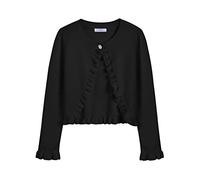 Arshiner Bolero a Maniche Lunghe per Bambini Caridgan Nero 7-8 Anni