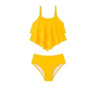 Arshiner Ragazza Bikini Set con Volant Bambine Bustier e Slip Bikini Set Estate Spiaggia Due Pezzi Costume da Bagno per Ragazze 7-15 Anni