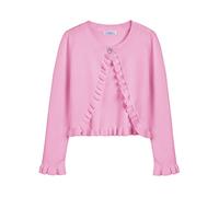 Arshiner Ragazze Cardigan Basic Bambini Cardigan a Maniche Lunghe Maglieria Causale Rosa 5-6 Anni
