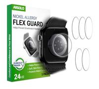 Arsolo Confezione da 5 pellicole protettive per Apple Watch Serie 10 (46 mm) per Apple Watch Serie 10 (46 mm), per evitare eruzioni cutanee, dermatite da contatto, pellicola morbida per Apple Watch
