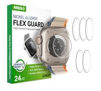 Arsolo Flex Guard - Protezione posteriore in nichel per Apple Watch Ultra 2, previene eruzioni cutanee, dermatite da contatto, pellicola morbida, protezione del sensore, copertura posteriore per