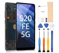ARSSLY AMOLED Schermo per Samsung Galaxy S20 Fe/Galaxy S20 Fe 5G 6,5" LCD Display Sostituzione del Vetro digitalizzante con Strumenti (Nero con Telaio)