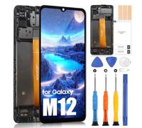 ARSSLY Incell - Schermo LCD per Samsung Galaxy M12 M127F per Samsung M12 SM-M127F/DSN LCD Touch Screen Digitizer Assembly Riparazione Kit (nero con telaio)