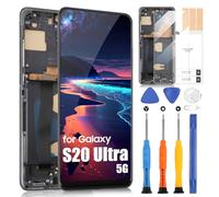 ARSSLY Incell - Schermo per Samsung Galaxy S20 Ultra 5G LCD Display per Samsung S20 Ultra 5G G988U G988B Touch Digitizer Assembly Riparazione Kit (nero con telaio, non supporta impronte digitali)