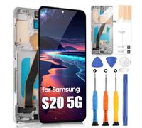 ARSSLY Incell - Schermo per Samsung S20 5G per Galaxy S20 5G SM-G981 LCD Display Touch Screen Digitizer Assembly Riparazione Kit (Grigio con Telaio, Non Supporto Impronte Digitali)