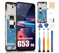 ARSSLY LCD Display per Motorola G53 5G Schermo per Moto G53 5G XT2335-2 Touch Screen Digitizer Full Assembly con Riparazione Kit (Nero con Cornice)