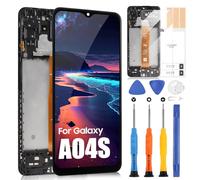 ARSSLY LCD Display per Samsung Galaxy A04S LCD Schermo per Galaxy A04S SM-A047F SM-A047F/DS SM-A047F/DSN Touch Screen Digitizer Full Assembly con Riparazione Kit (6,5", TFT, Nero con Cornice)