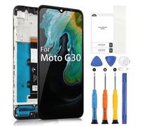 ARSSLY LCD Schermo per Motorola Moto G30 XT2129-1 XT2129-2 Display Digitizer Parti di Riparazione per Motorola Moto G30 LCD Touch Screen Ricambio Assembly con Strumenti(6.5",Nero con Cornice)