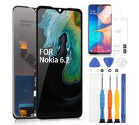 ARSSLY LCD Schermo per Nokia 6.2 LCD Display per Nokia 7.2/6.2 Digitizer TA-1200 TA-1198 Touch Schermo Assembly Kits TA-1201 TA-1181 TA-1178 TA-1187 TA-1193 TA-1196(Nero)