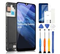 ARSSLY LCD Schermo per Samsung Galaxy A50 2019 A505F A505YN A505FD A505A Display Digitizer Touch Schermo Assembly con Strumenti(Nero con Cornice,6,4")