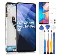 ARSSLY LCD Schermo per Xiaomi Poco M4 PRO 5G 21091116AG MZB0BGVIN 6,6" Display Digitizer Touch Schermo Assembly con Strumenti(Nero con Cornice)