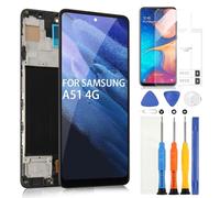 ARSSLY OLED LCD Schermo per Samsung Galaxy A51 4G A515 Display per SM-A515F SM-A515F/DS SM-A515U Digitizer Touch Schermo Assembly con Strumenti(Nero con Cornice)