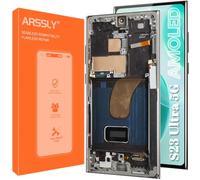 ARSSLY OLED Schermo per Samsung Galaxy S23 Ultra 5G LCD Display per Samsung S23 Ultra 2023 6.8" SM-S918U SM-S918U1 Touch Screen Digitizer Assembly con Strumenti (Nero con Cornice, US Version)