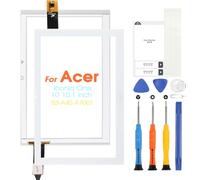 ARSSLY per Acer Iconia One 10 B3-A40 A7001 Touch Screen per Acer Iconia One10 10.1" Touch Display Pannello Vetro con Riparazione Kit (Bianco, non LCD Display)