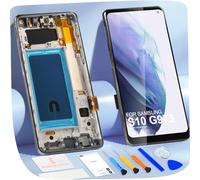 ARSSLY per Samsung Galaxy S10 LCD Display, per Samsung S10 G973 SM-G973F SM-G973U SM-G973W SM-G9730 6.1" LCD Schermo Touchscreen Digitazer Assembly Sostituzione con Riparazione Kit (Nero con Cornice)