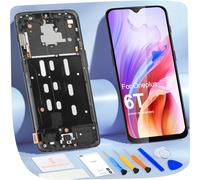 ARSSLY Schermo LCD per Oneplus 6T, schermo di ricambio per Oneplus 6T A6010 A6013, display touch screen, con kit di riparazione (nero con telaio, incluso nella confezione)